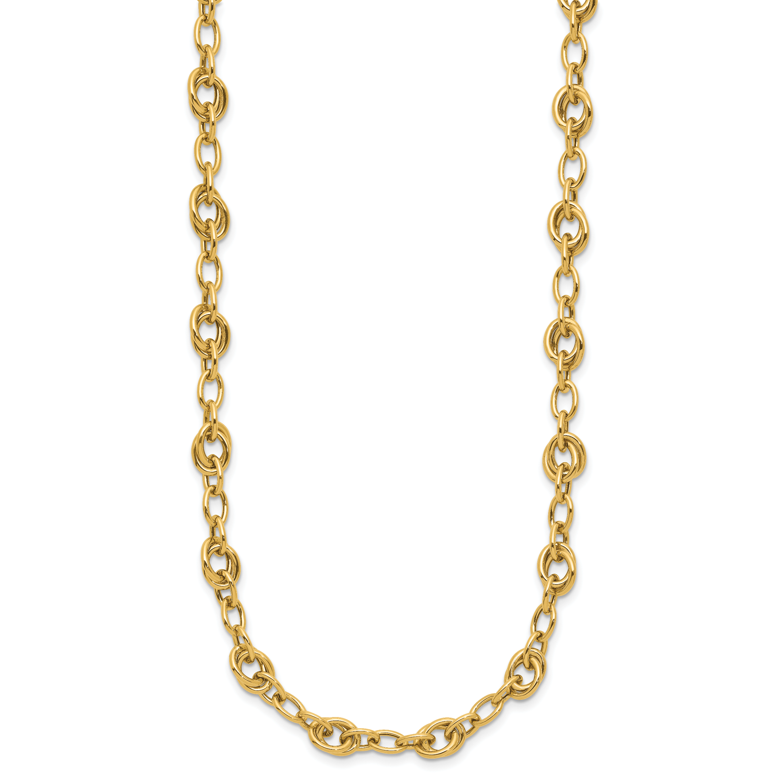 14K Polished Fancy Link Necklace Secondary image