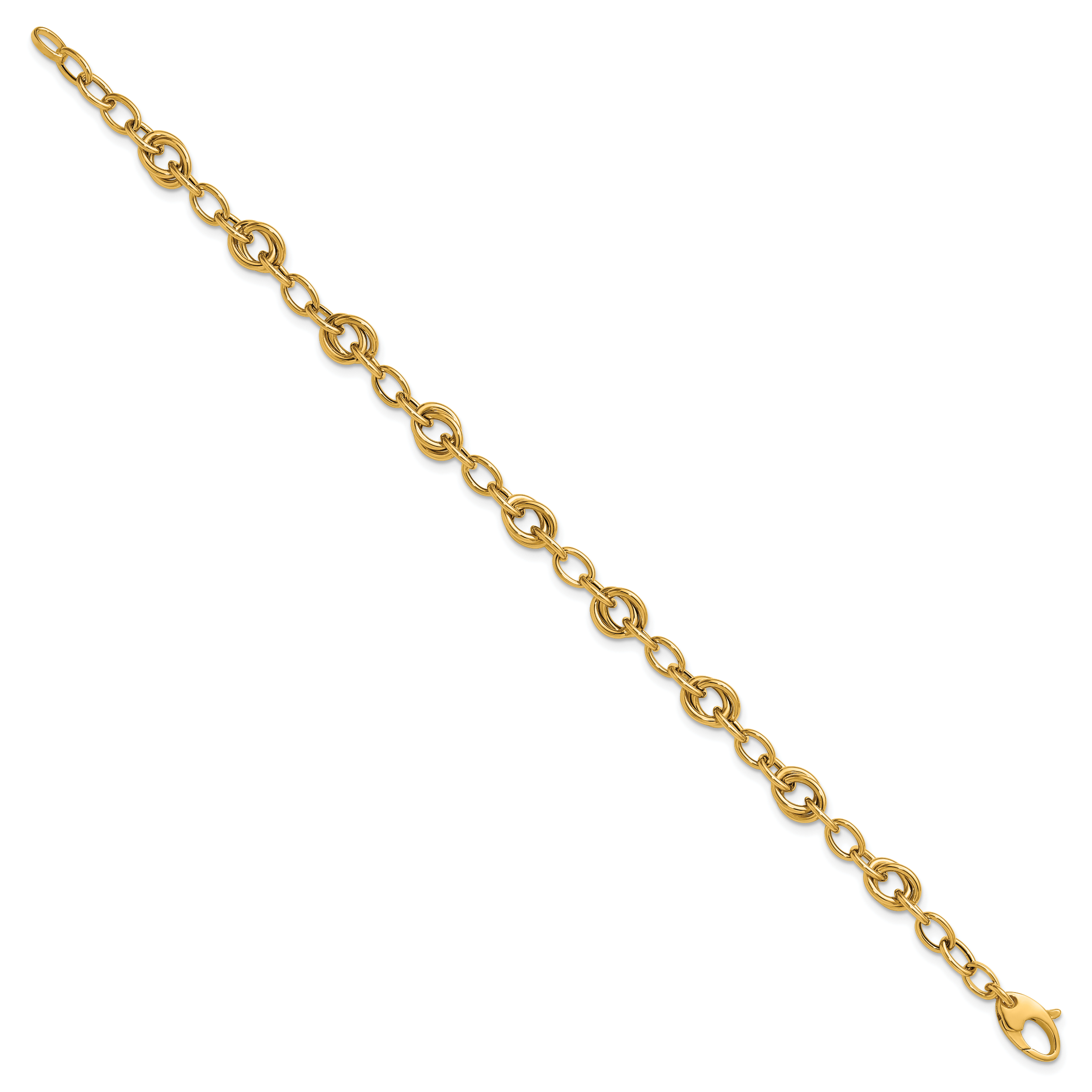 14K Polished Fancy Link Bracelet