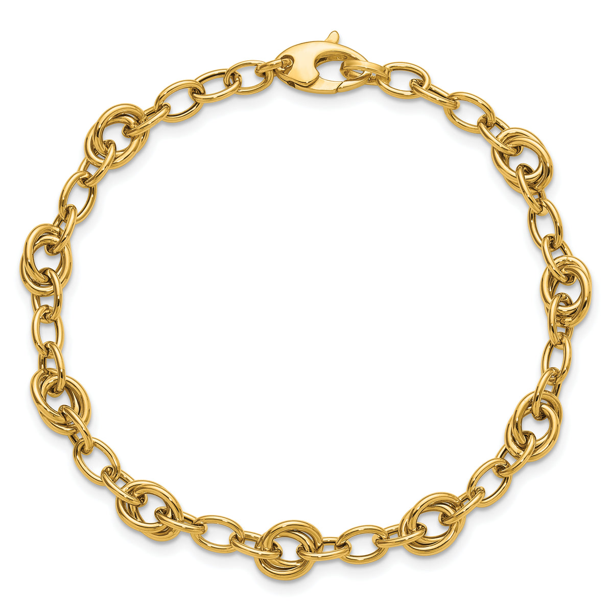 14K Polished Fancy Link Bracelet