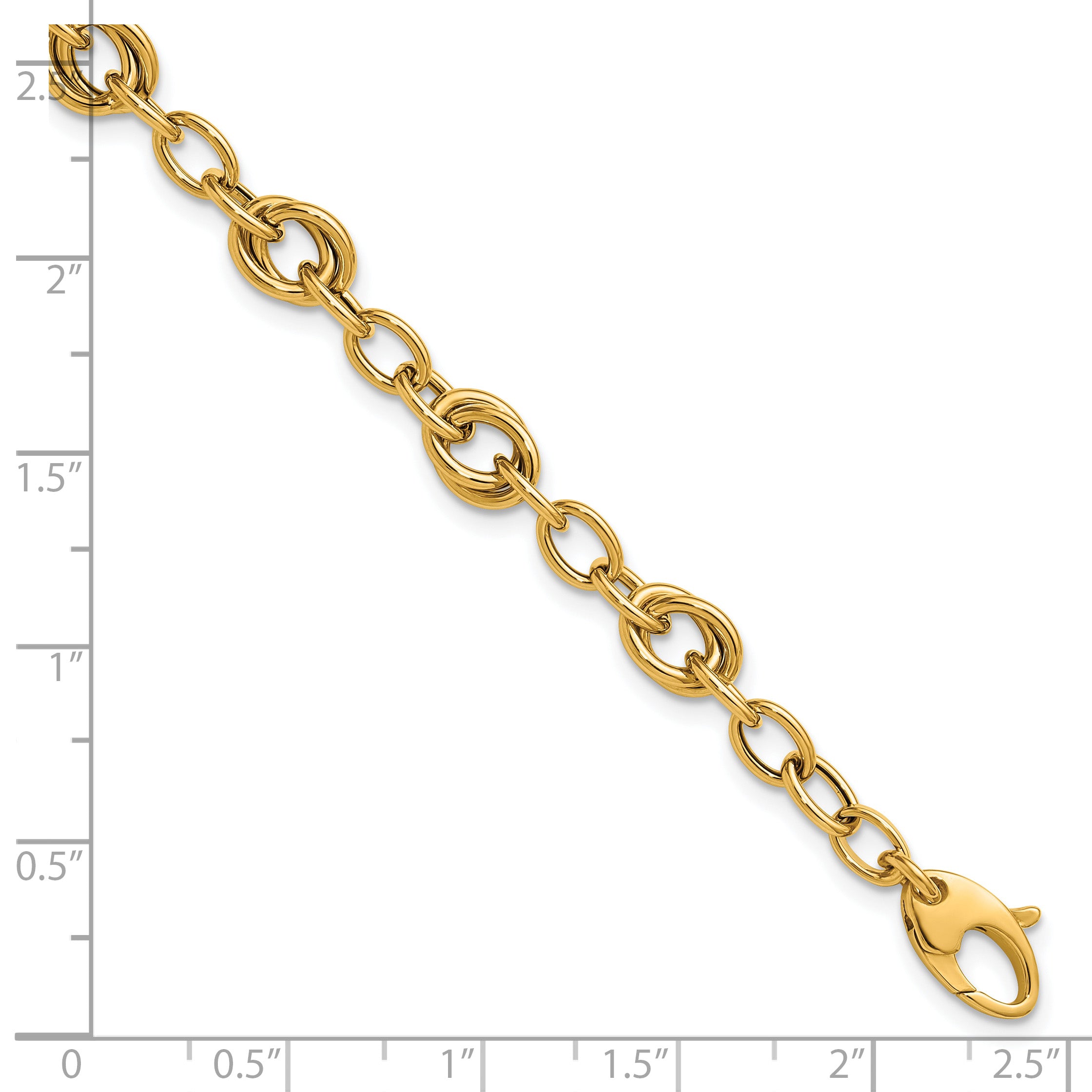 14K Polished Fancy Link Bracelet