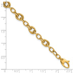 14K Polished Fancy Link Bracelet