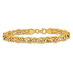 14K Polished Fancy Link Bracelet