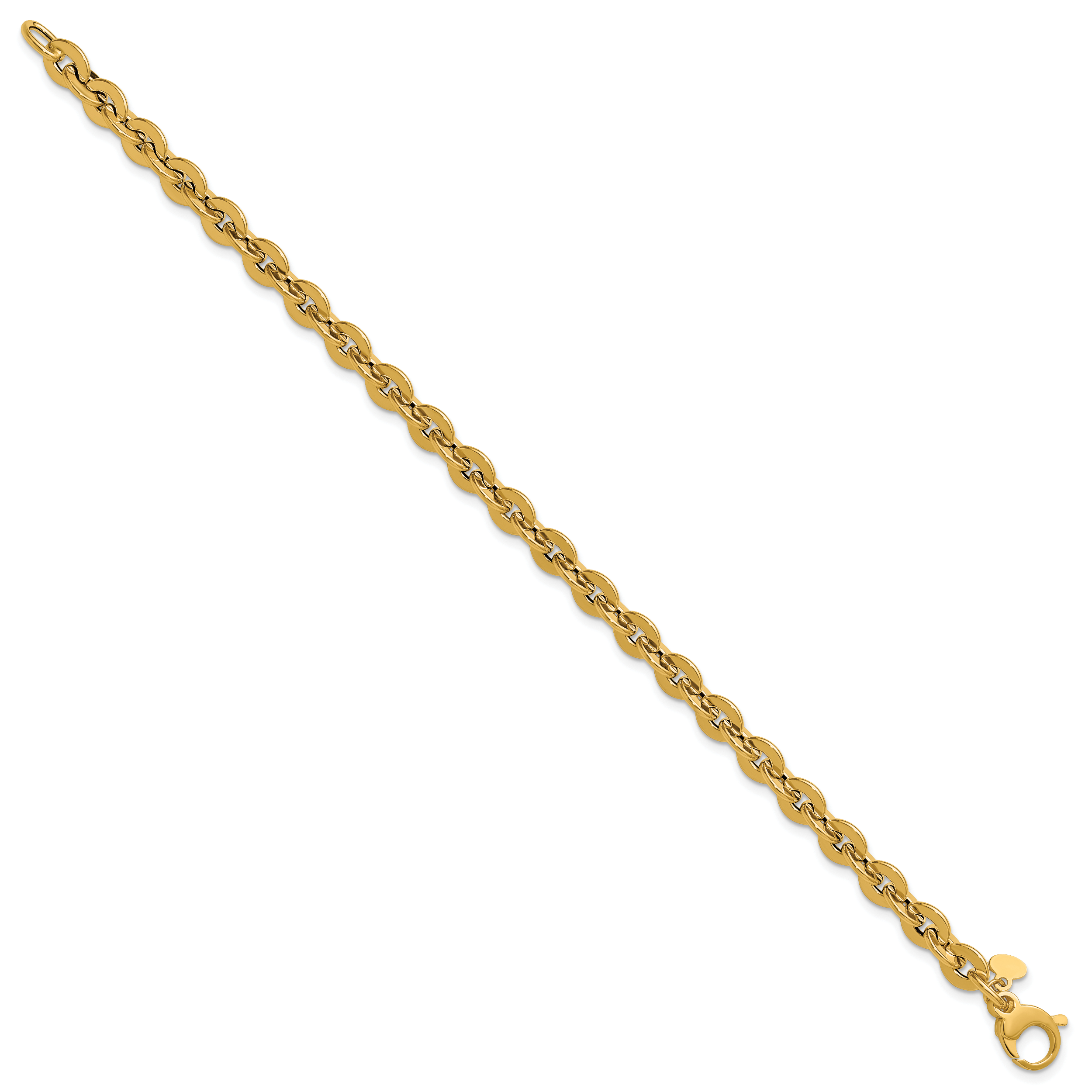 14K Polished Fancy Round Link Bracelet Secondary image