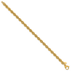 14K Polished Fancy Round Link Bracelet