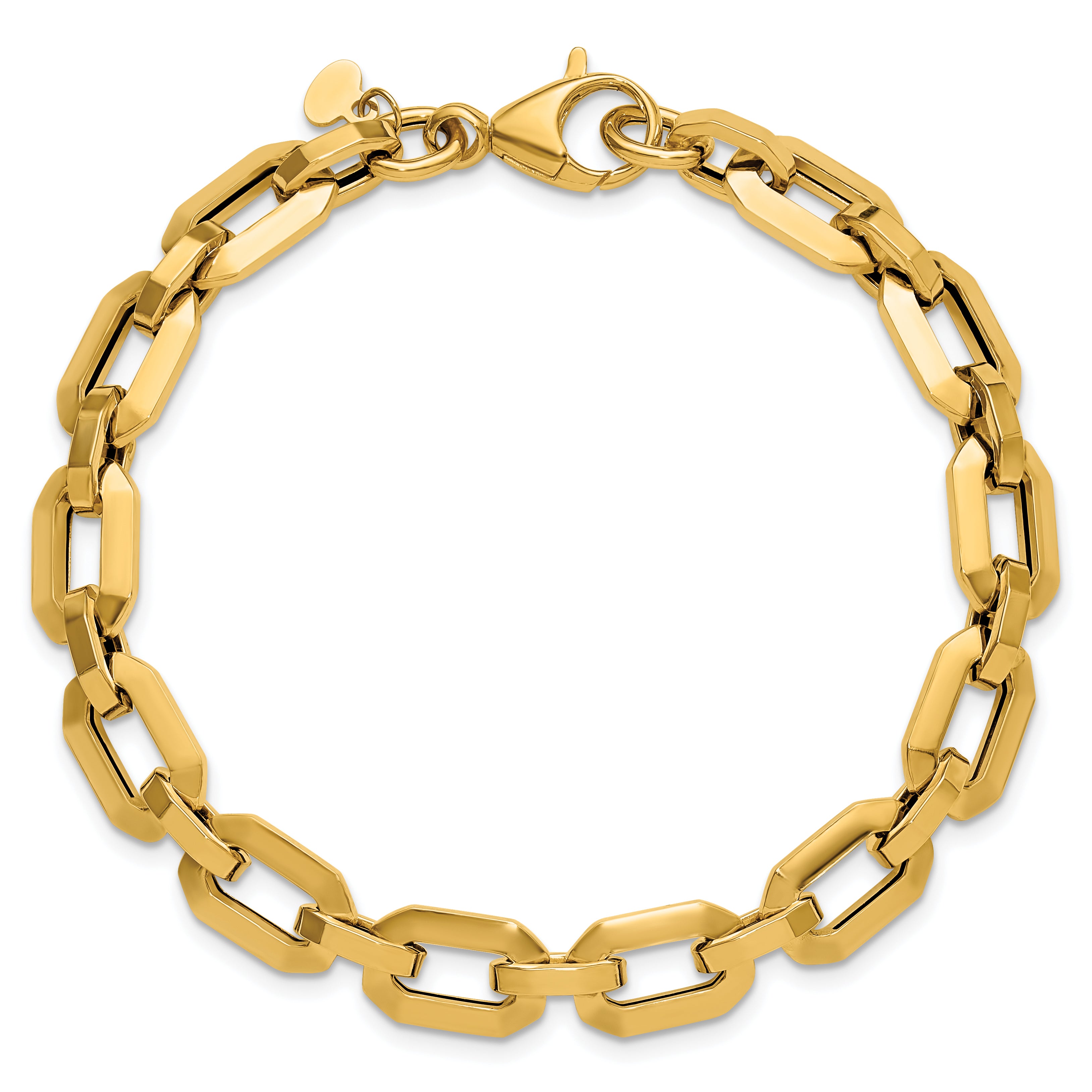14K Polished Fancy Link Bracelet