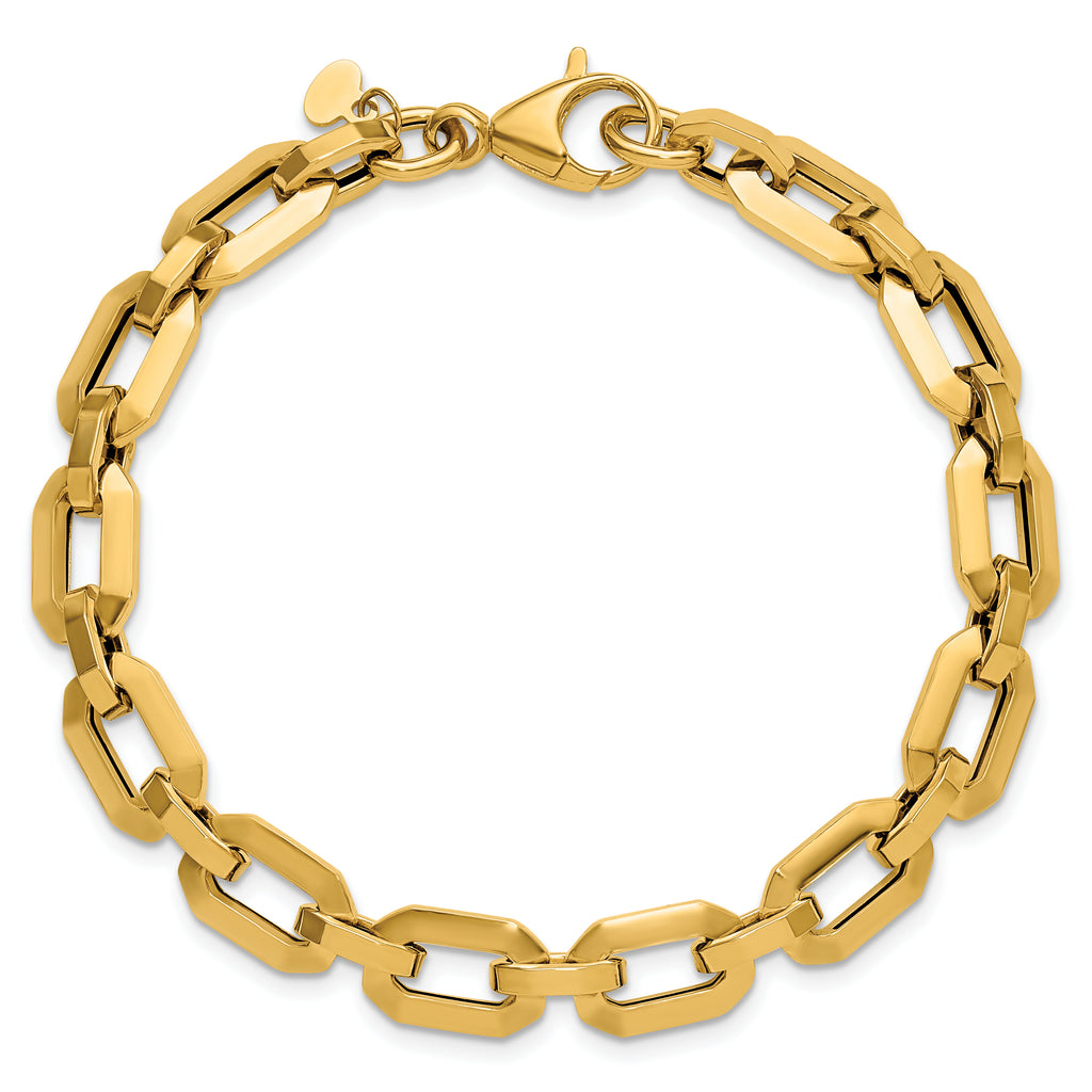 14K Polished Fancy Link Bracelet