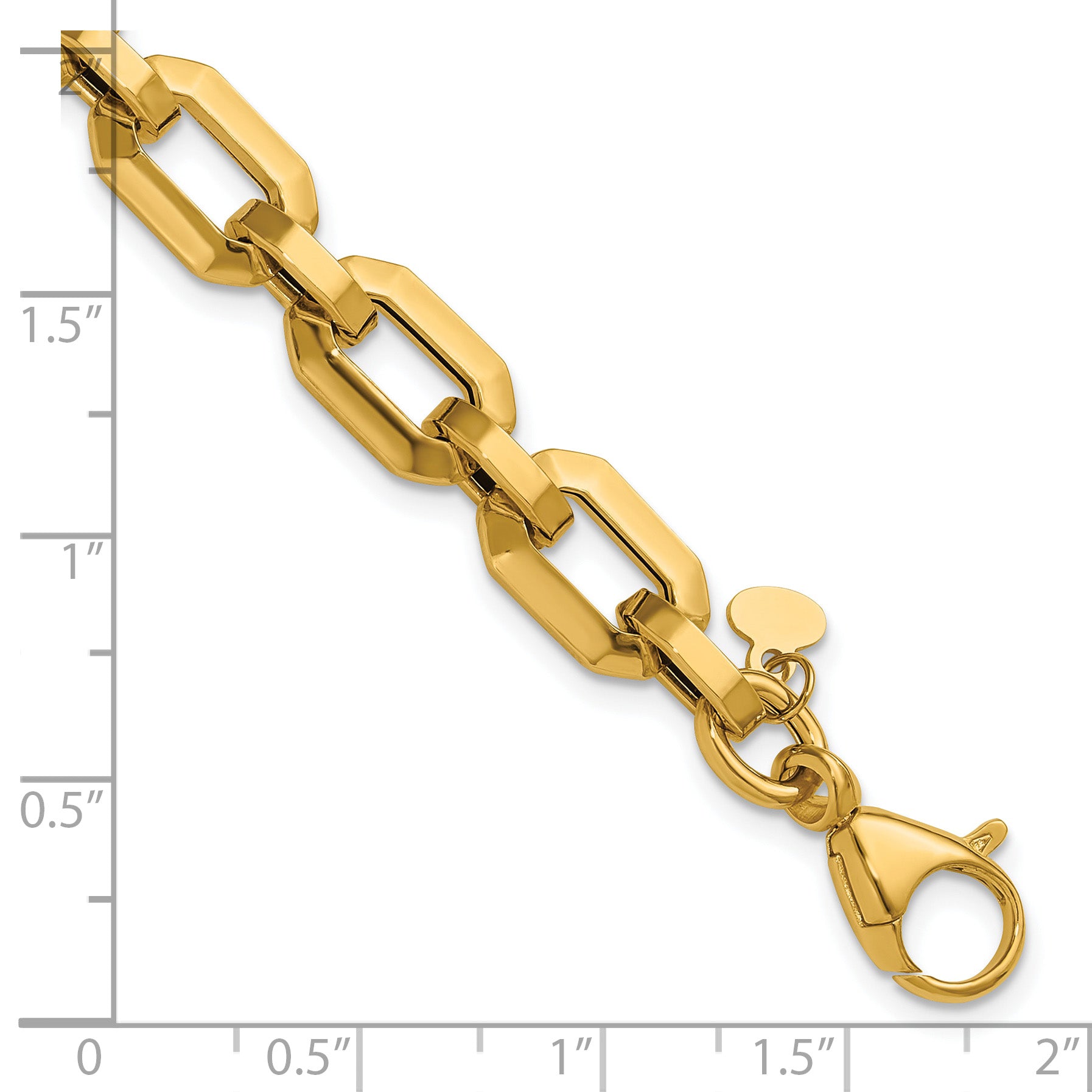 14K Polished Fancy Link Bracelet