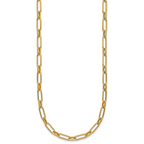14K Polished Textured Fancy Link Necklace