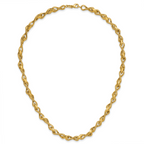 Leslie's14K Polished and Textured Twisted Link Necklace