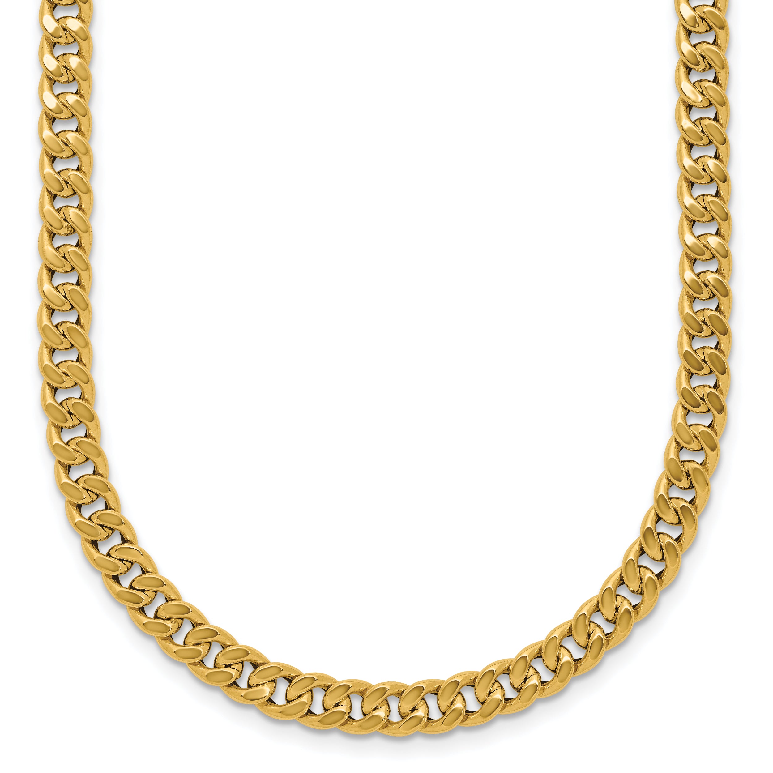 14K Polished Curb Link Necklace