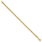 14K Polished Square Twisted Link Bracelet