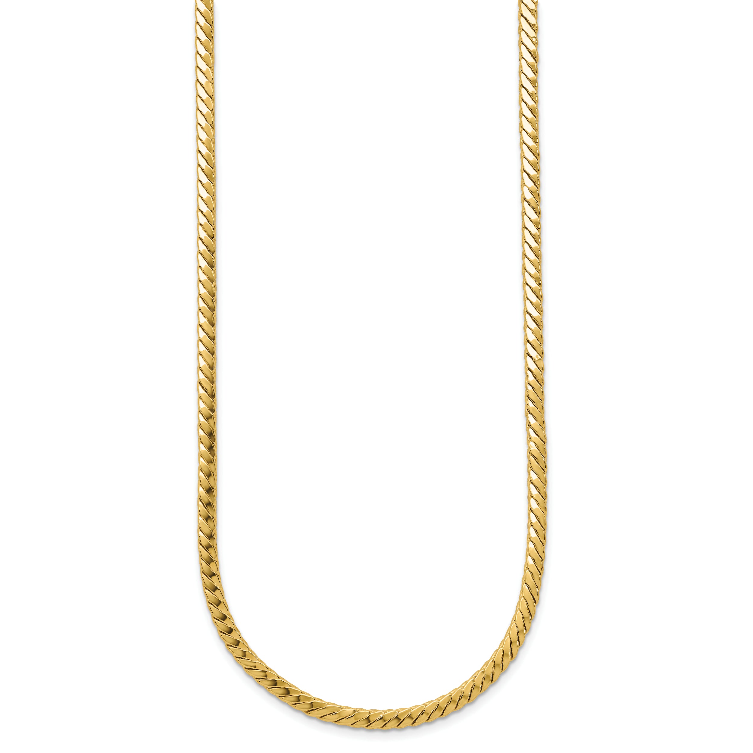 14K Polished Fancy Link Necklace