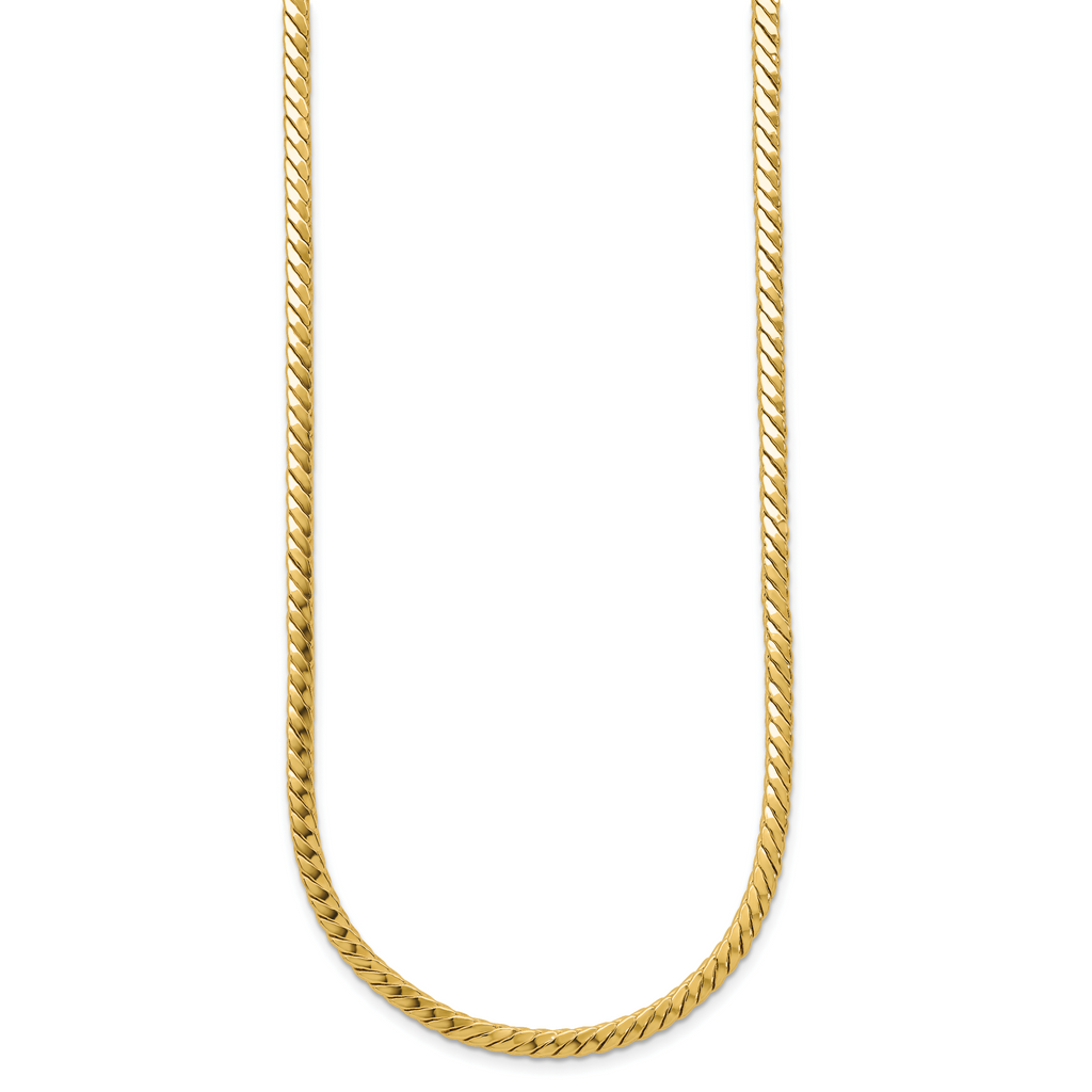 14K Polished Fancy Link Necklace