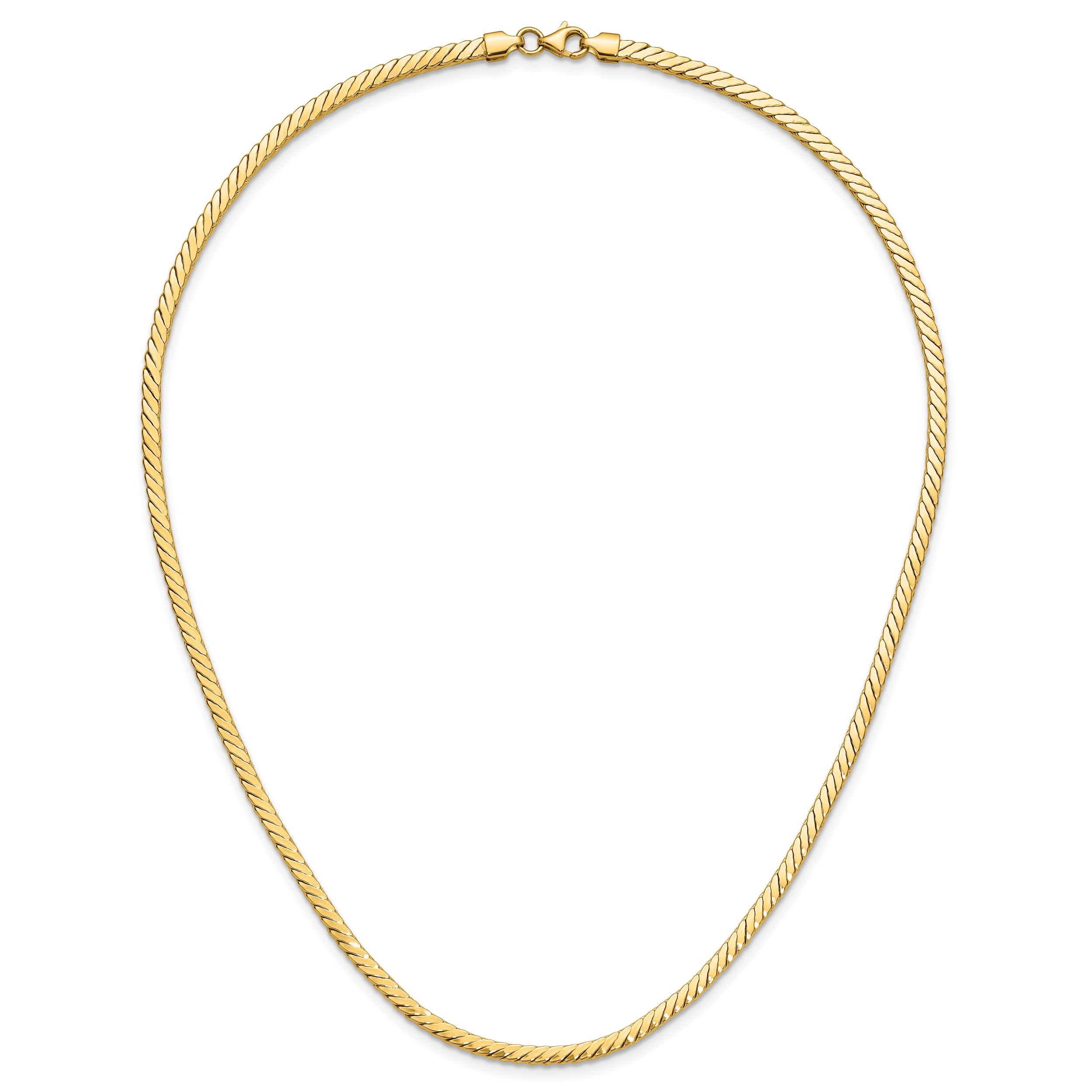 14K Polished Fancy Link Necklace