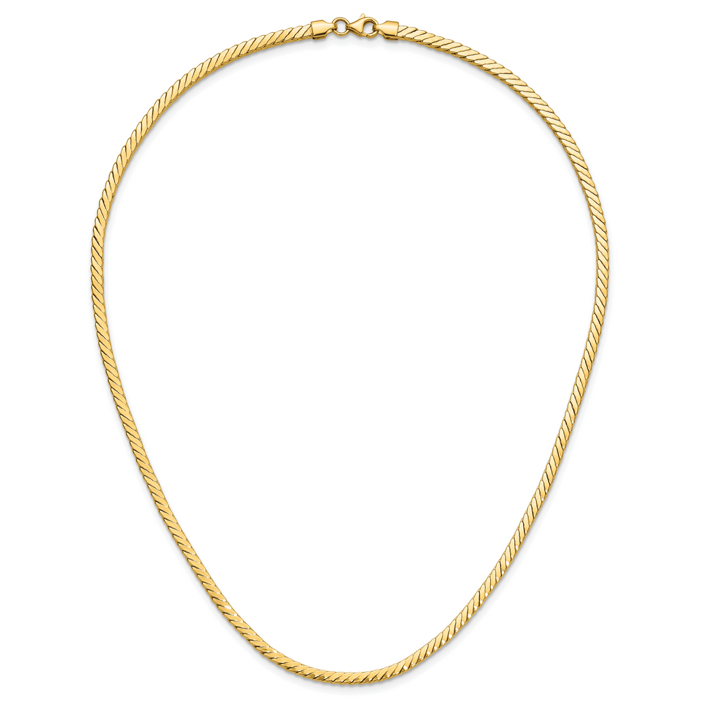 14K Polished Fancy Link Necklace