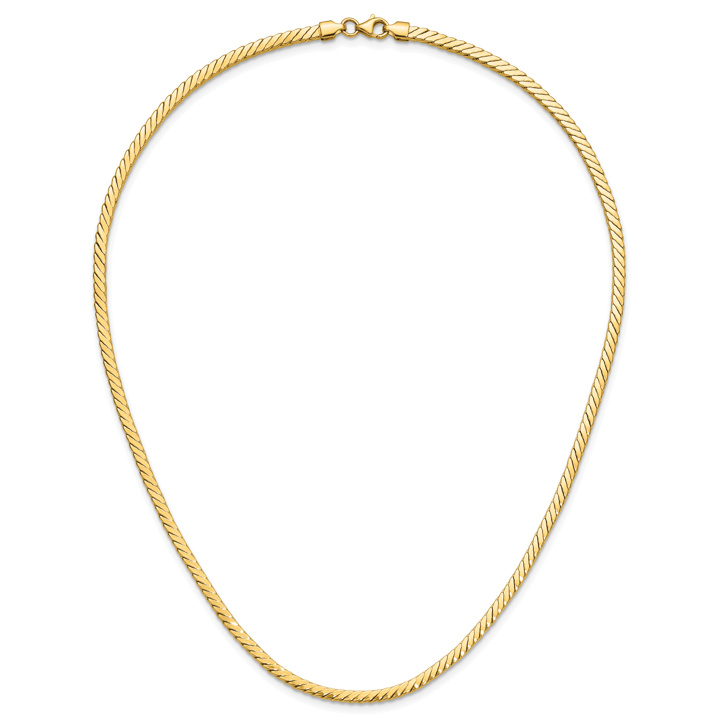 14K Polished Fancy Link Necklace