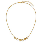 14K Polished Circles w/2in ext. Necklace