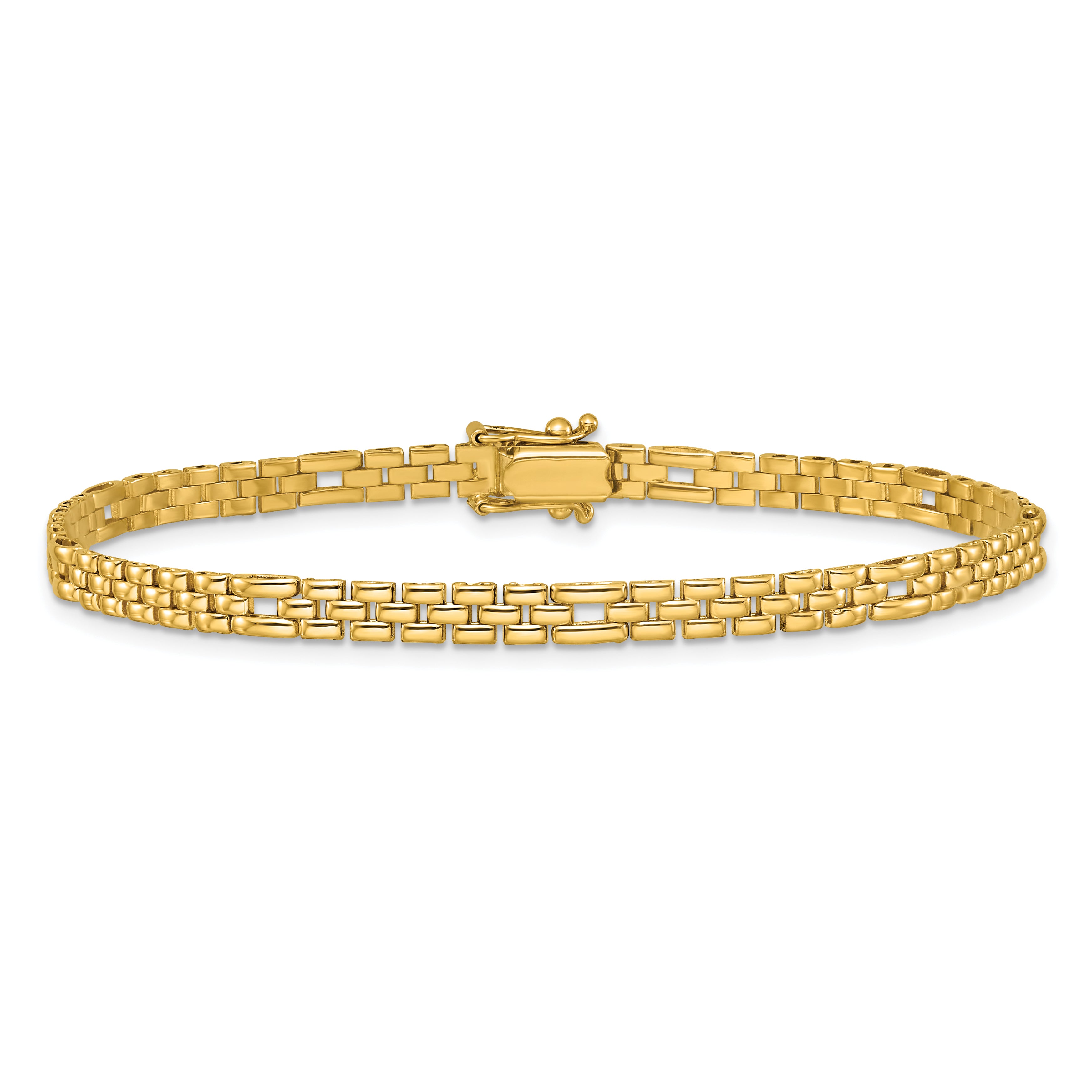 14K Polished Fancy Link Bracelet