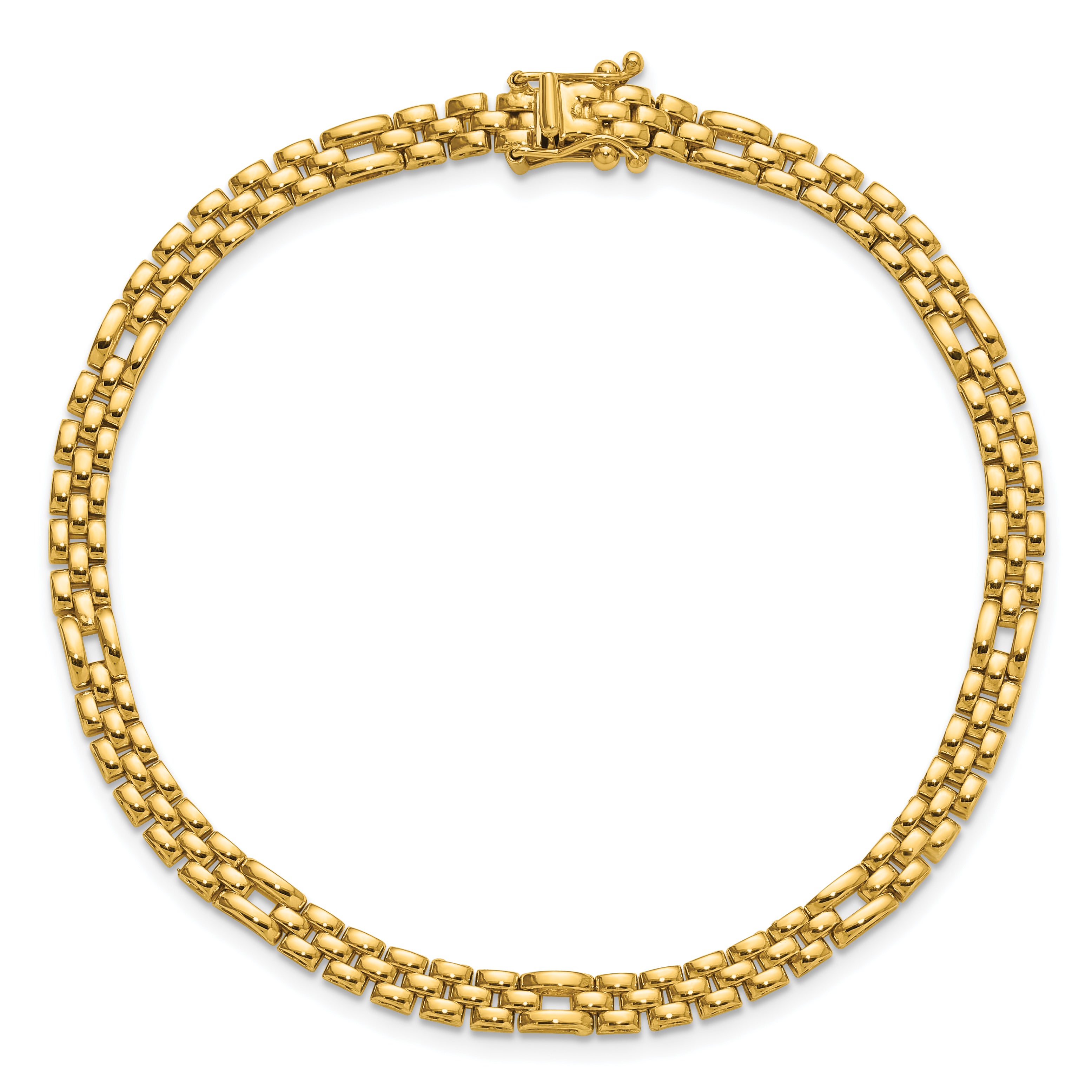 14K Polished Fancy Link Bracelet