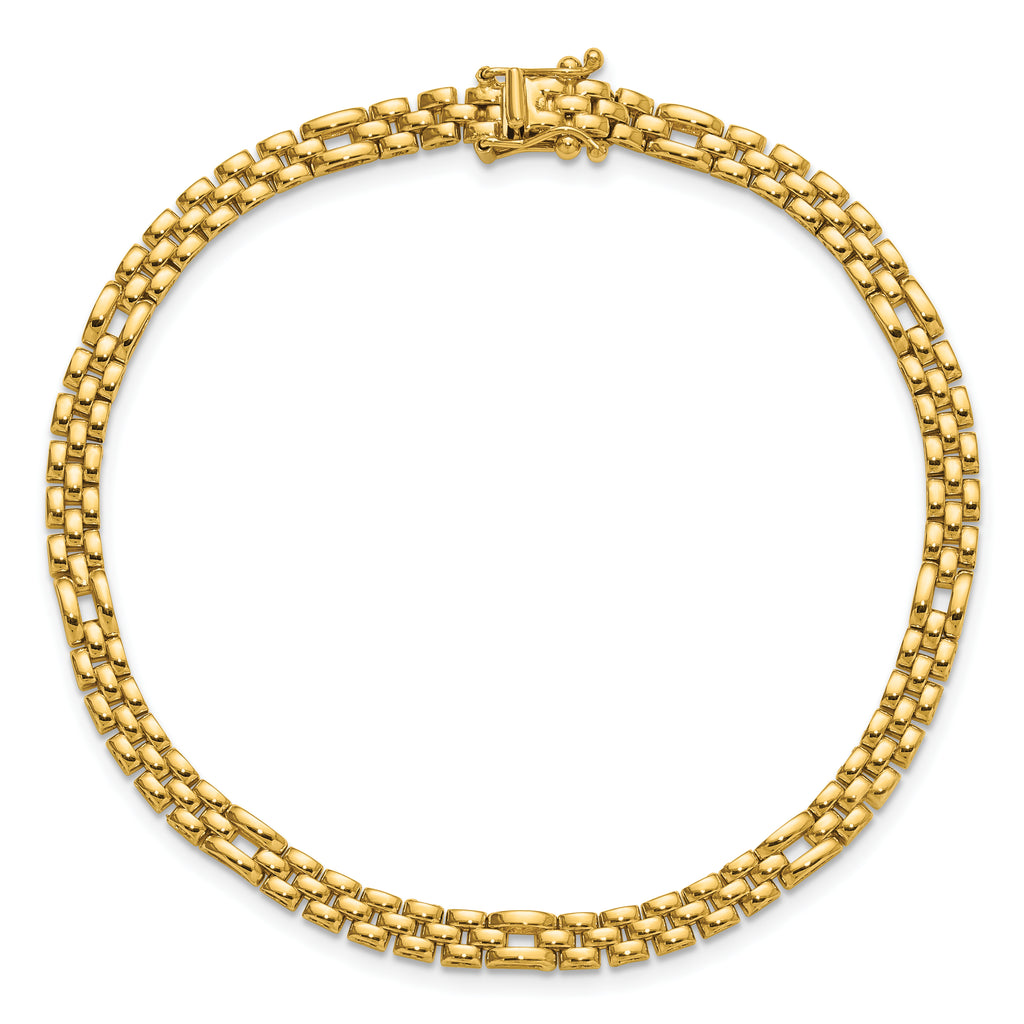 14K Polished Fancy Link Bracelet