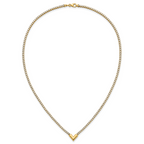 14K w/RH-plating Polished Fancy 18in Necklace