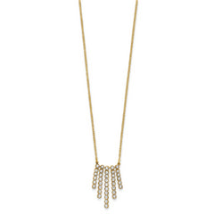 14K w/RH-plating Polished Fancy 18in Necklace