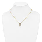 14K w/RH-plating Polished Fancy 18in Necklace