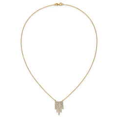 14K w/RH-plating Polished Fancy 18in Necklace
