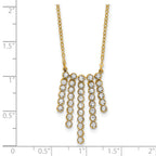 14K w/RH-plating Polished Fancy 18in Necklace