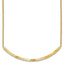 14K Polished and Diamond-cut Bar Double Chain w/2in ext. Necklace