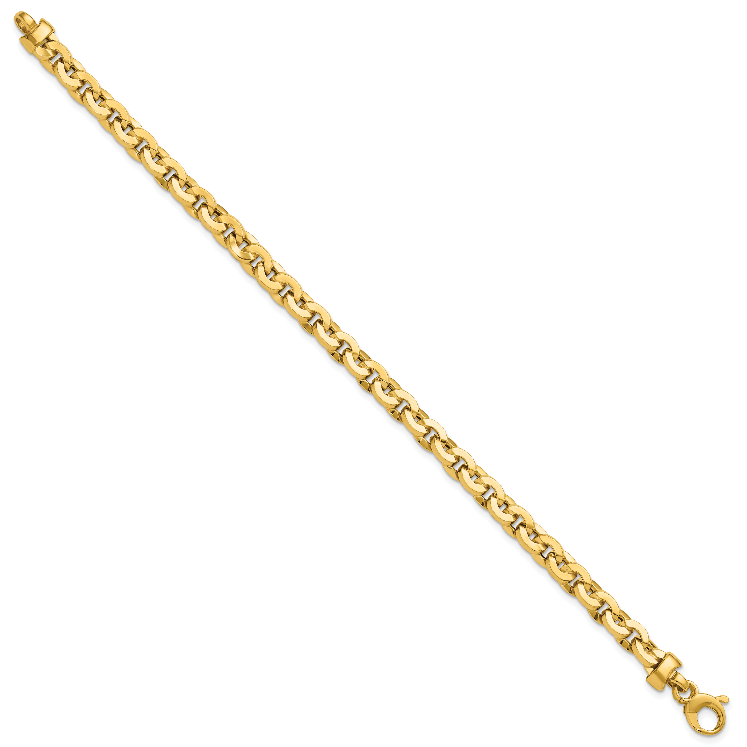 14K Polished Fancy Round Link Bracelet Secondary image