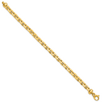 14K Polished Fancy Round Link Bracelet