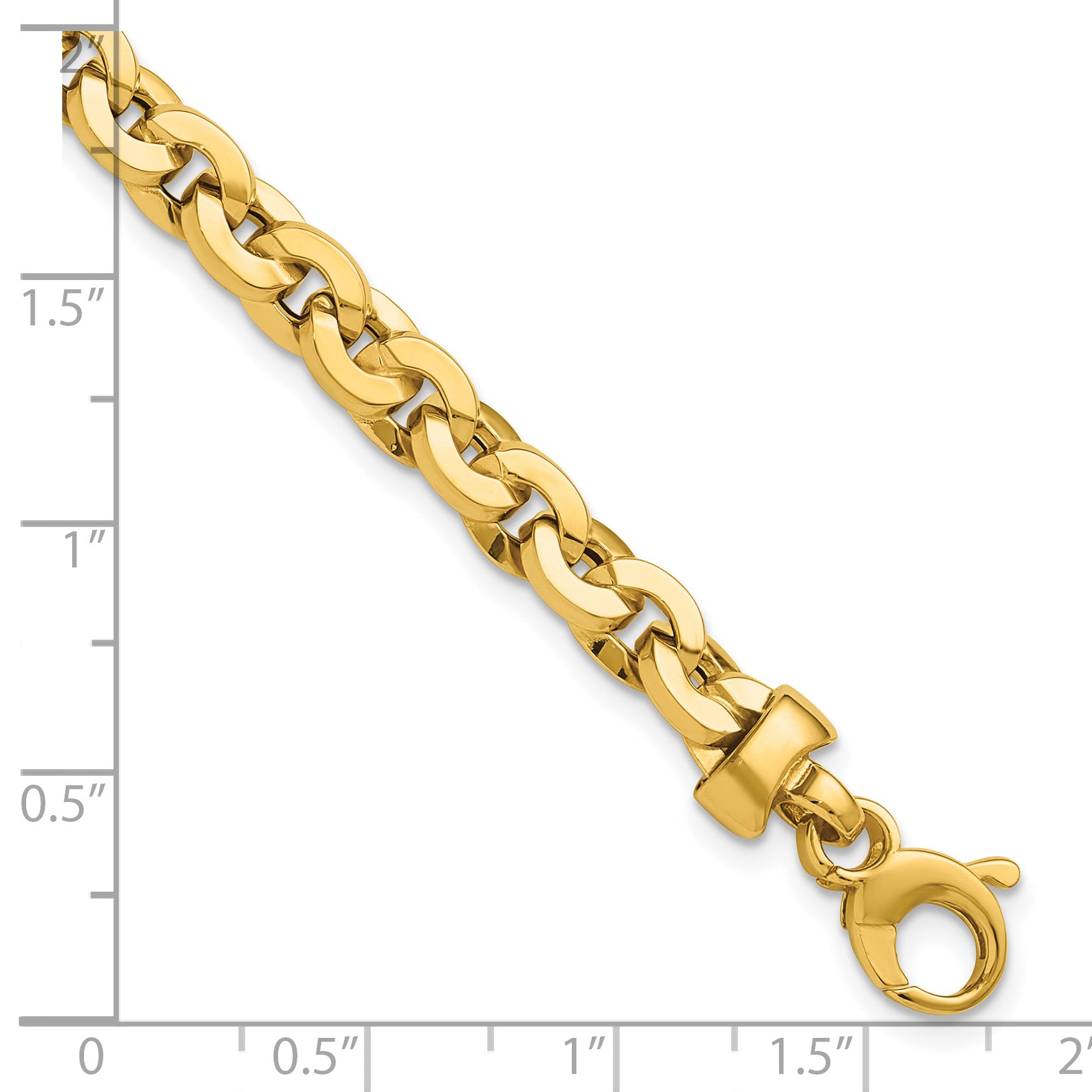 14K Polished Fancy Round Link Bracelet