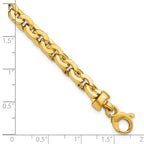 14K Polished Fancy Round Link Bracelet