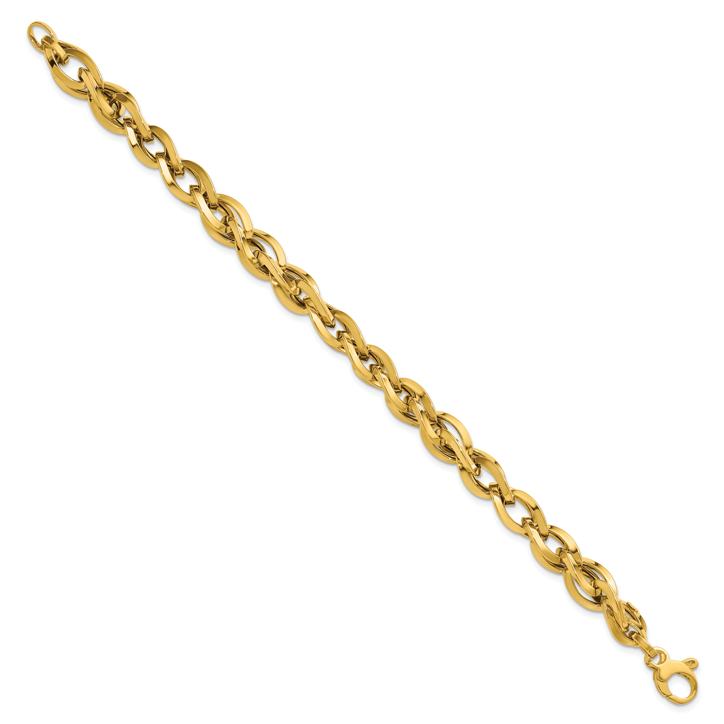 14K Polished Fancy Twisted Link Bracelet Secondary image