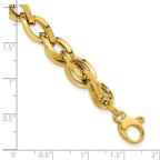 14K Polished Fancy Twisted Link Bracelet
