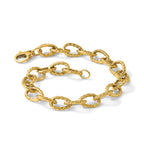 14K Polished and Twisted Fancy Link Bracelet