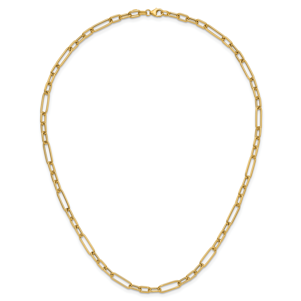 14K Polished Fancy Link Necklace