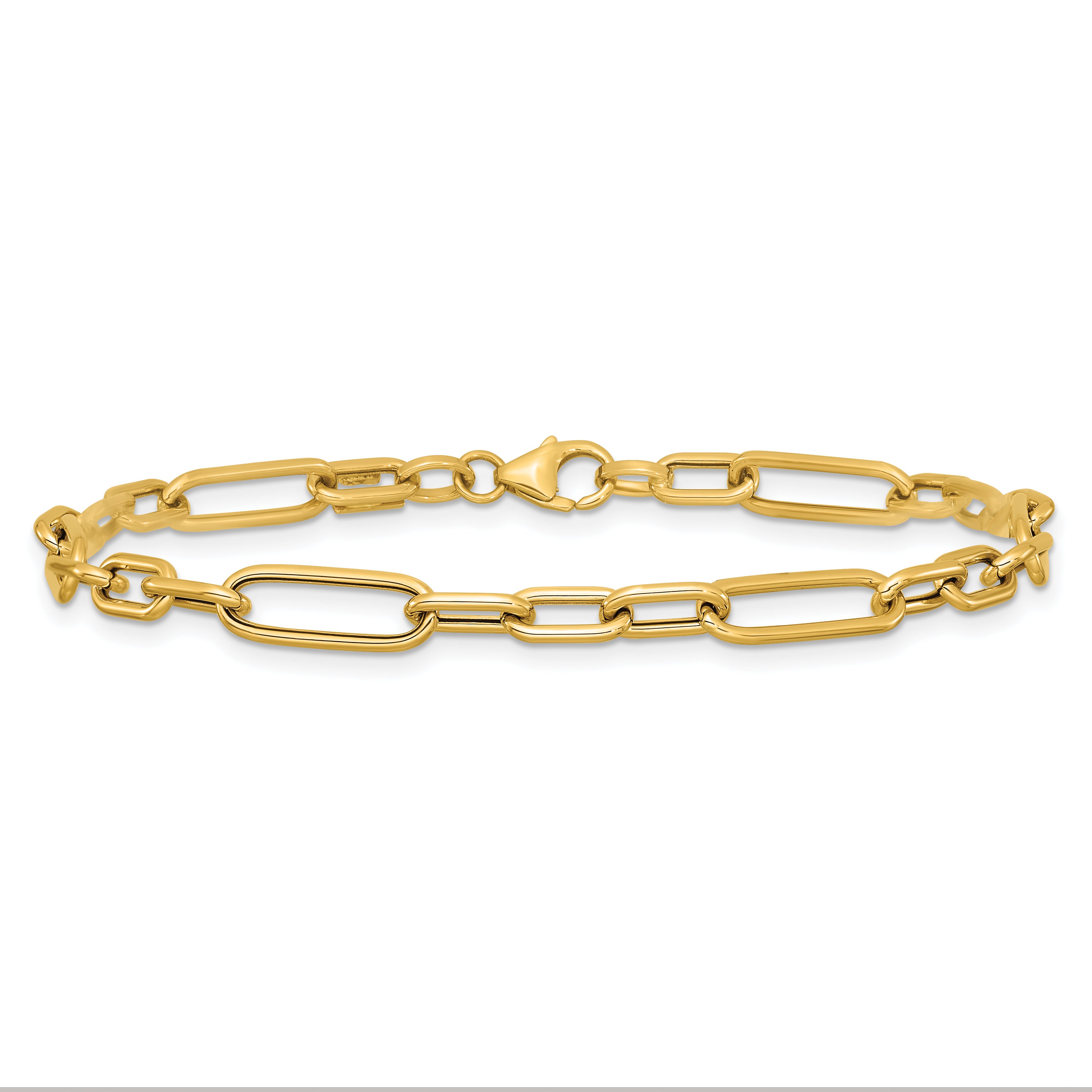 14K Polished Fancy Link Bracelet
