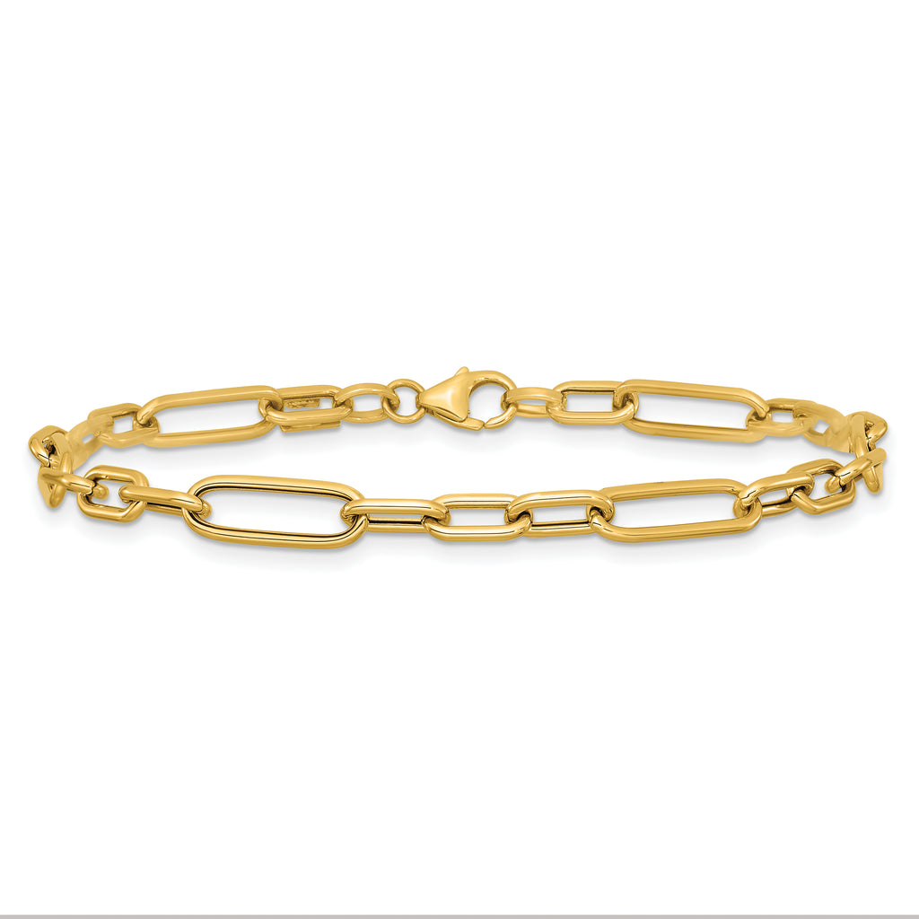 14K Polished Fancy Link Bracelet