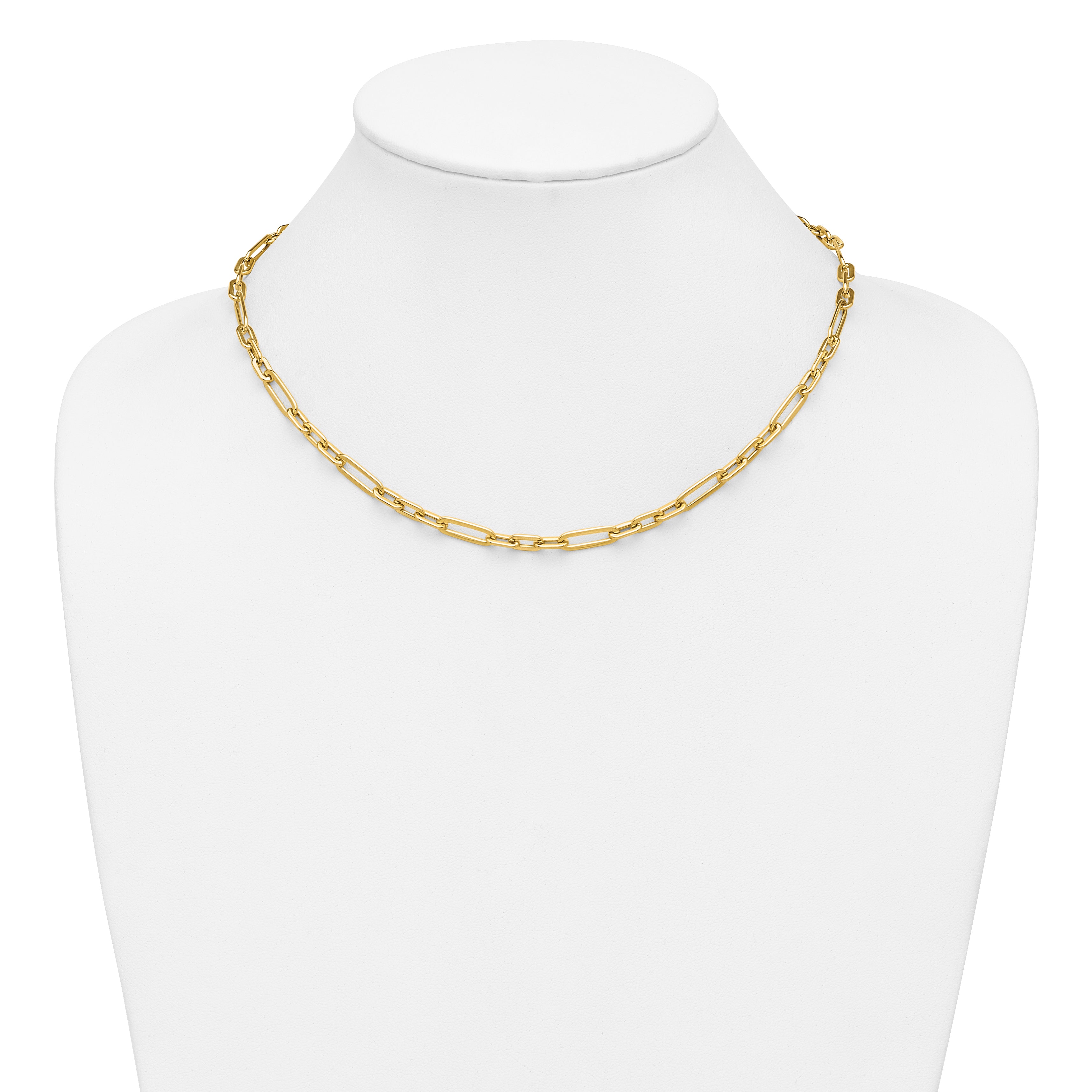 14K Polished Fancy Link Necklace