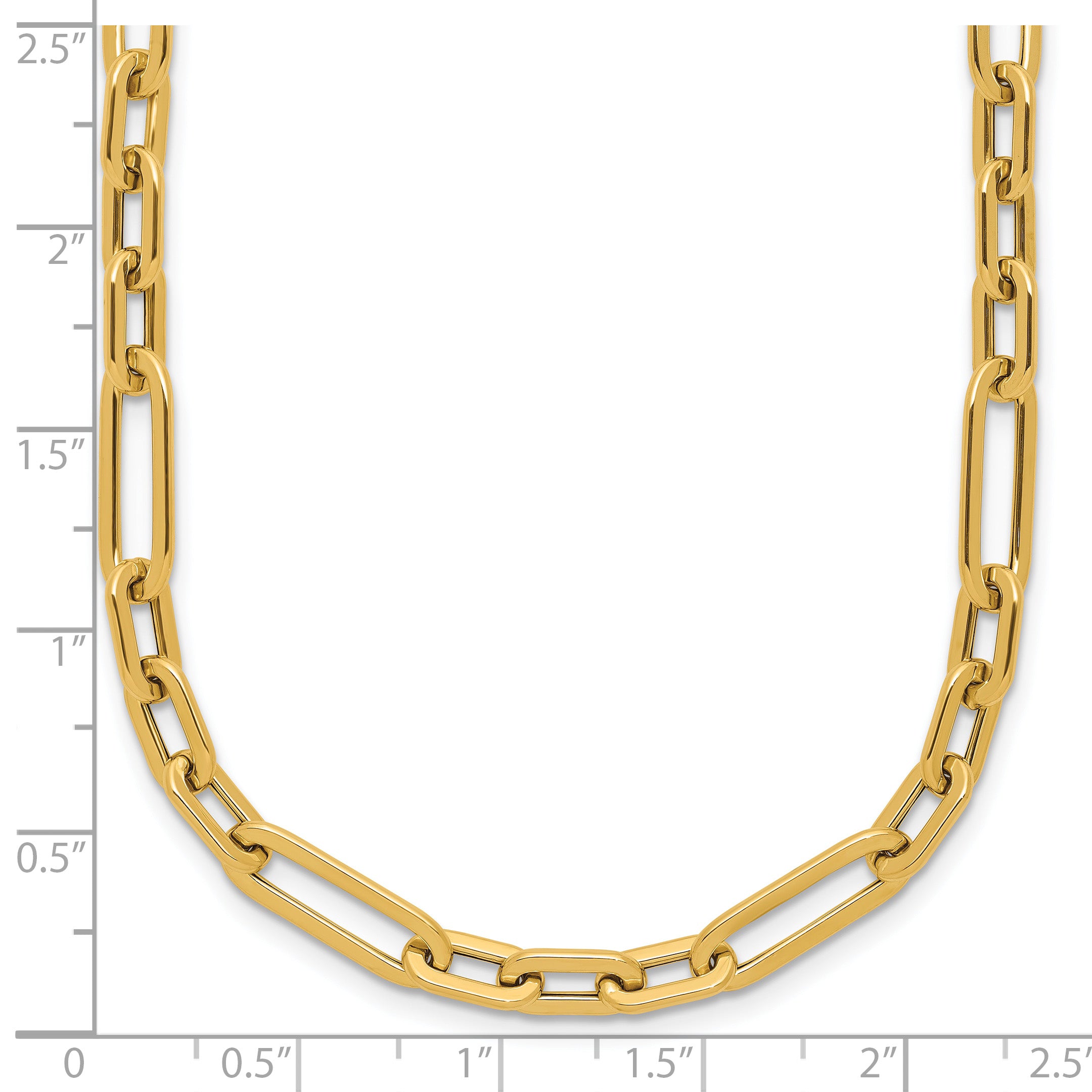 14K Polished Fancy Link Necklace