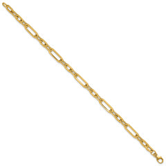  14K Polished Fancy Link Bracelet
