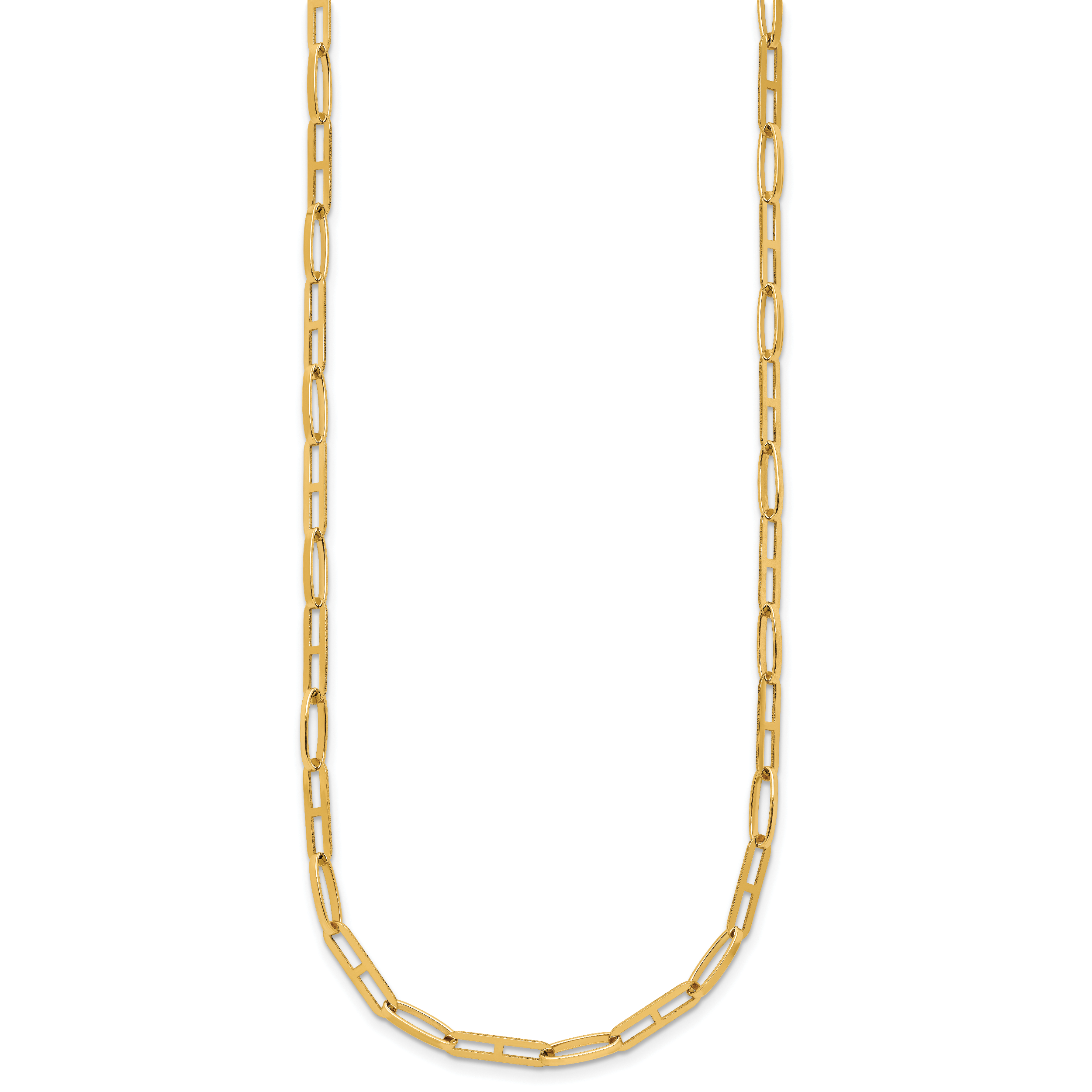 14K Polished Fancy Link w/1.5in ext. Necklace Secondary image