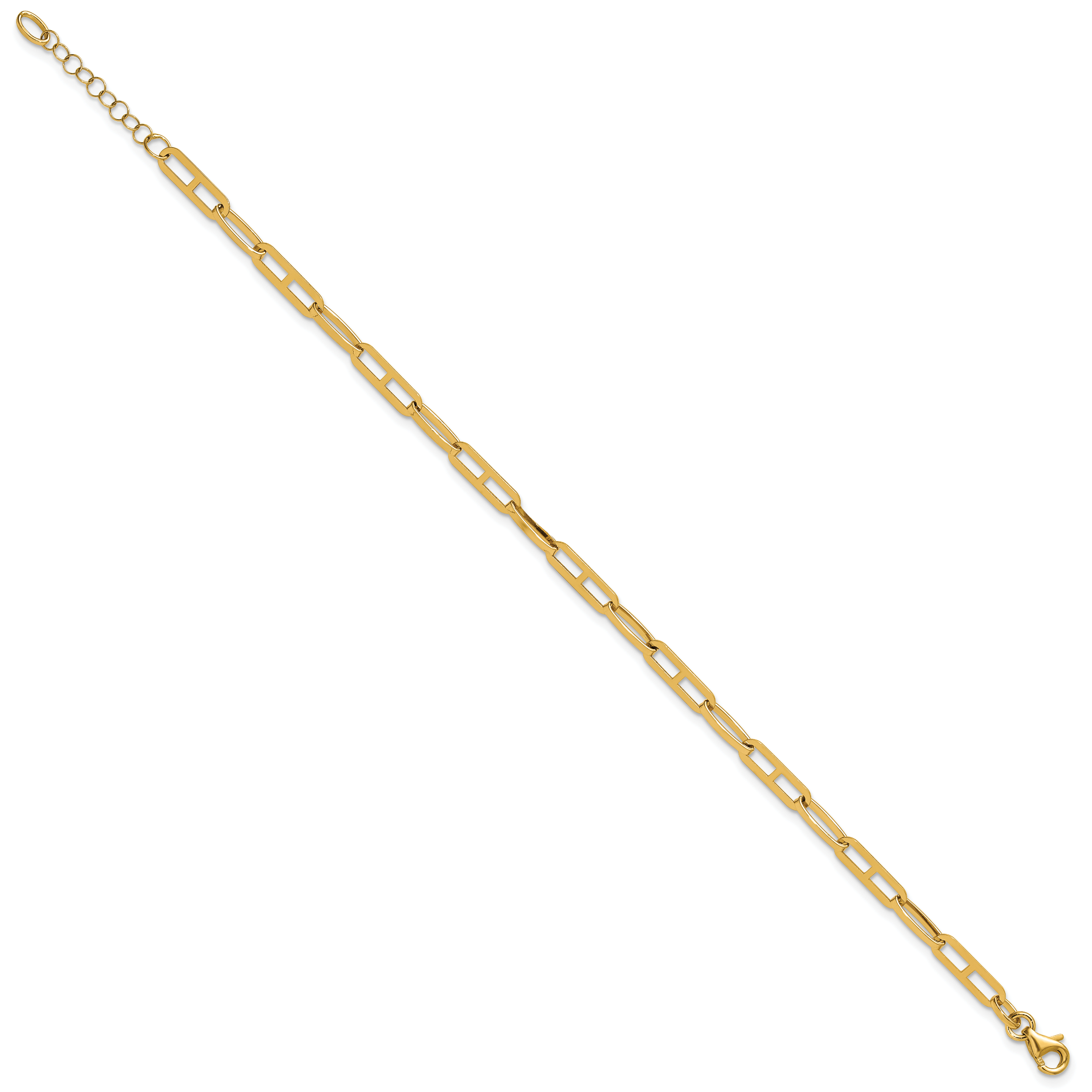 14K Polished Fancy Link w/1in ext. Bracelet Secondary image