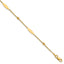 14K Polished Oval Disk Station w/1in ext. Bracelet
