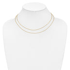 14K Polished 2-Strand Twist Bar Station Necklace