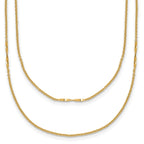 14K Polished 2-Strand Twist Bar Station Necklace