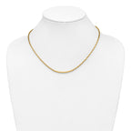 14K Polished Fancy Link Bar w/.5in ext. Necklace