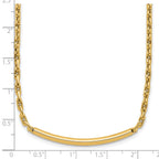 14K Polished Fancy Link Bar w/.5in ext. Necklace